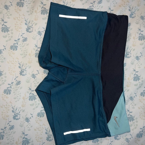 Nike Teal and Black Athletic Shorts - Picture 1 of 2